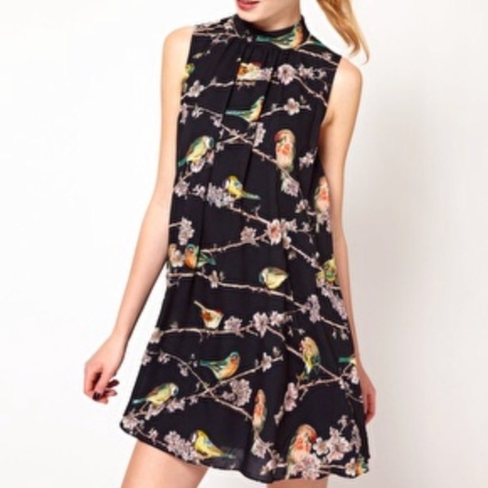 Ted Baker Madlin Bird Branch Print Dress